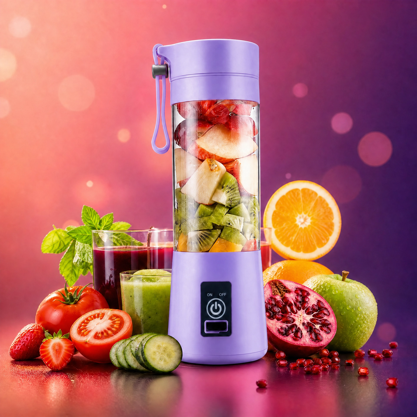 Mini Licuadora Portátil USB — Jugos y Batidos en 30 Segundos, Donde Sea