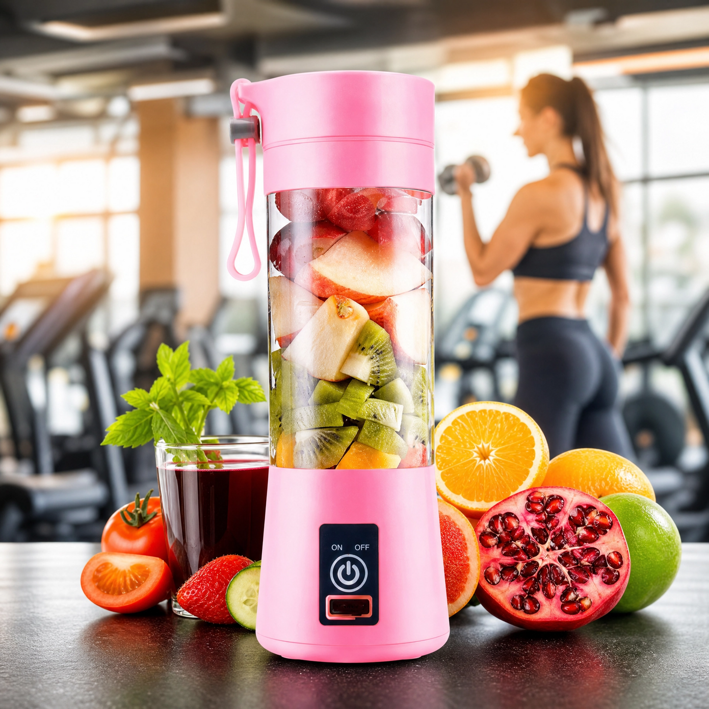 Mini Licuadora Portátil USB — Jugos y Batidos en 30 Segundos, Donde Sea